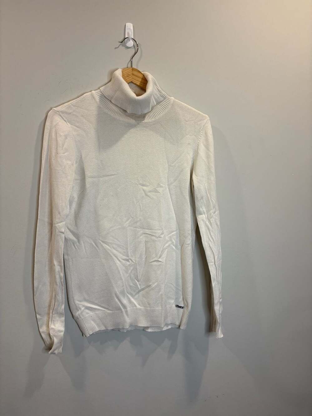 Calvin Klein White Turtleneck Knit Sweater Size S/P